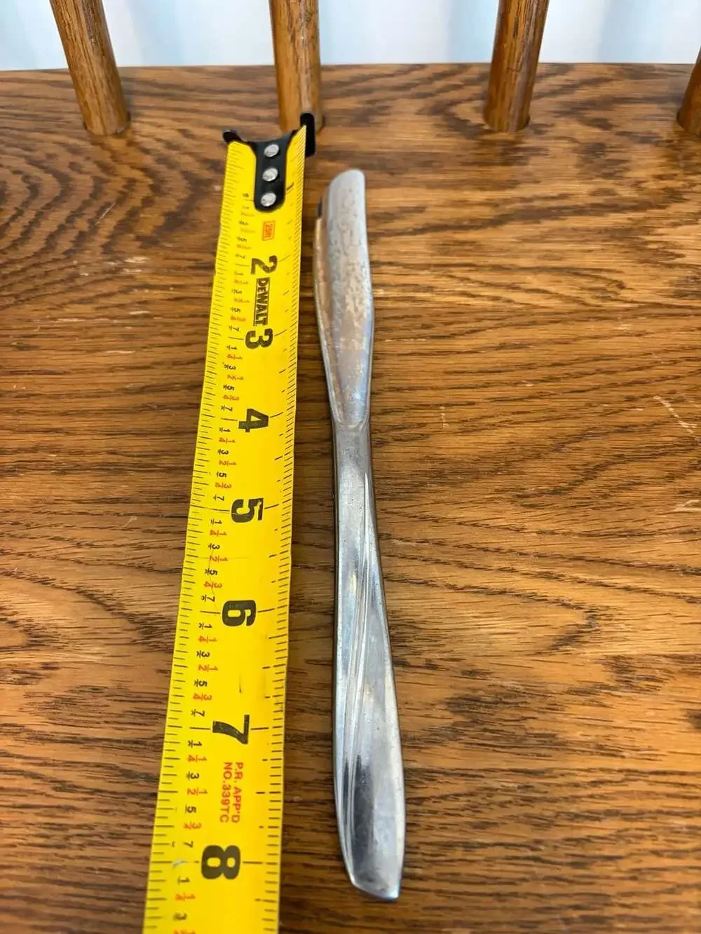 Vintage Stainless Steel Dinner Knife Swirl Pattern